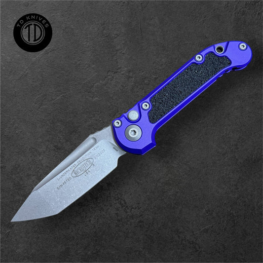 MICROTECH - LUDT T/E Gen III in Purple W/ Apocalyptic Blade Finish. Model # 1136-10 APPU